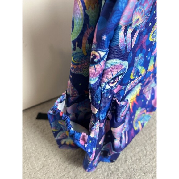 Psychedelic Backpack Bookbag Colorful Fun Mushrooms Trippy Abstract - Picture 3 of 7